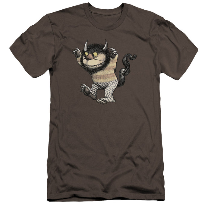 Where The Wild Things Are Carol Premium Bella Canvas Slim Fit Mens T Shirt Charcoal