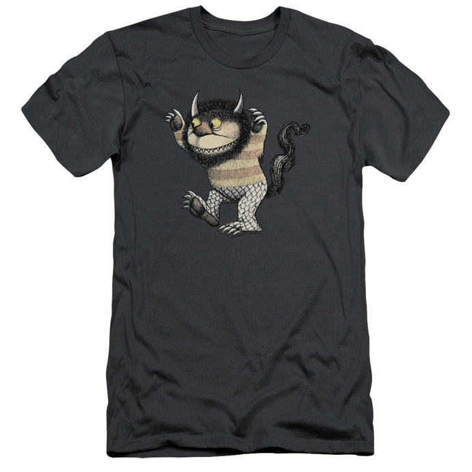 Where The Wild Things Are Carol Slim Fit Mens T Shirt Charcoal