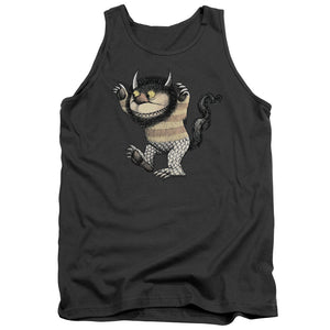 Where The Wild Things Are Carol Mens Tank Top Shirt Charcoal