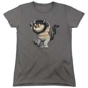 Where The Wild Things Are Carol Womens T Shirt Charcoal