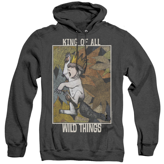 Where The Wild Things Are King Of All Wild Things Heather Mens Hoodie Black