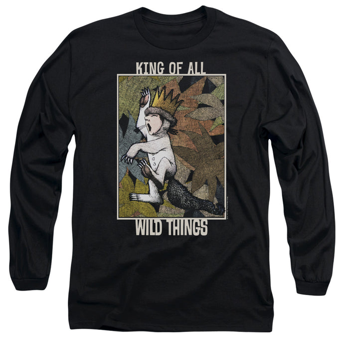 Where The Wild Things Are King Of All Wild Things Mens Long Sleeve Shirt Black