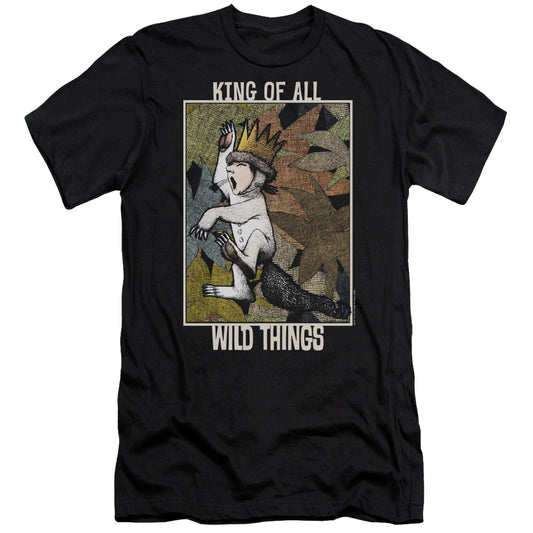 Where The Wild Things Are King Of All Wild Things Premium Bella Canvas Slim Fit Mens T Shirt Black