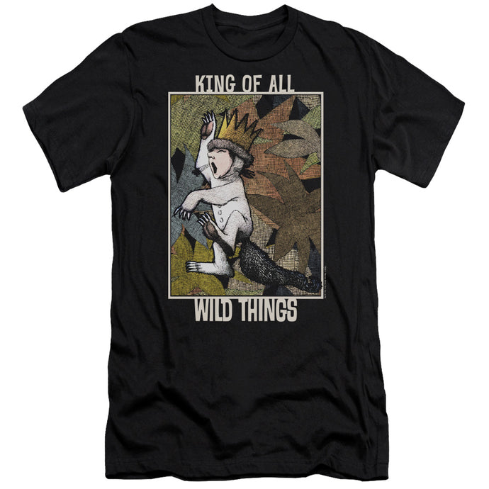 Where The Wild Things Are King Of All Wild Things Slim Fit Mens T Shirt Black