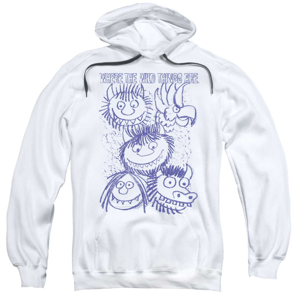 Where The Wild Things Are Wild Sketch Mens Hoodie White