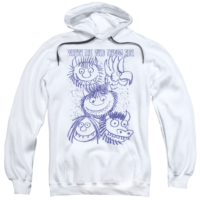 Where The Wild Things Are Wild Sketch Mens Hoodie White