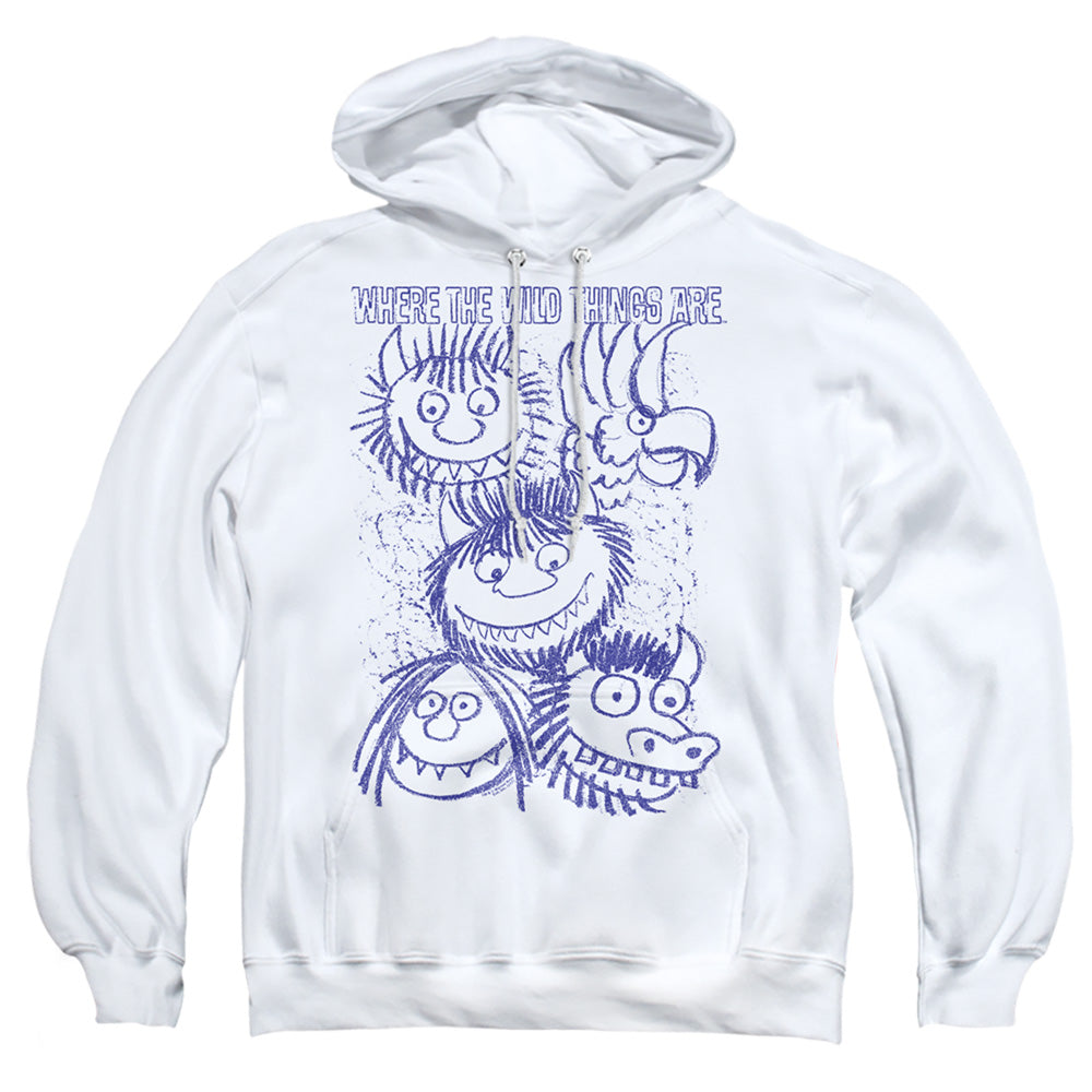 Where The Wild Things Are Wild Sketch Mens Hoodie White