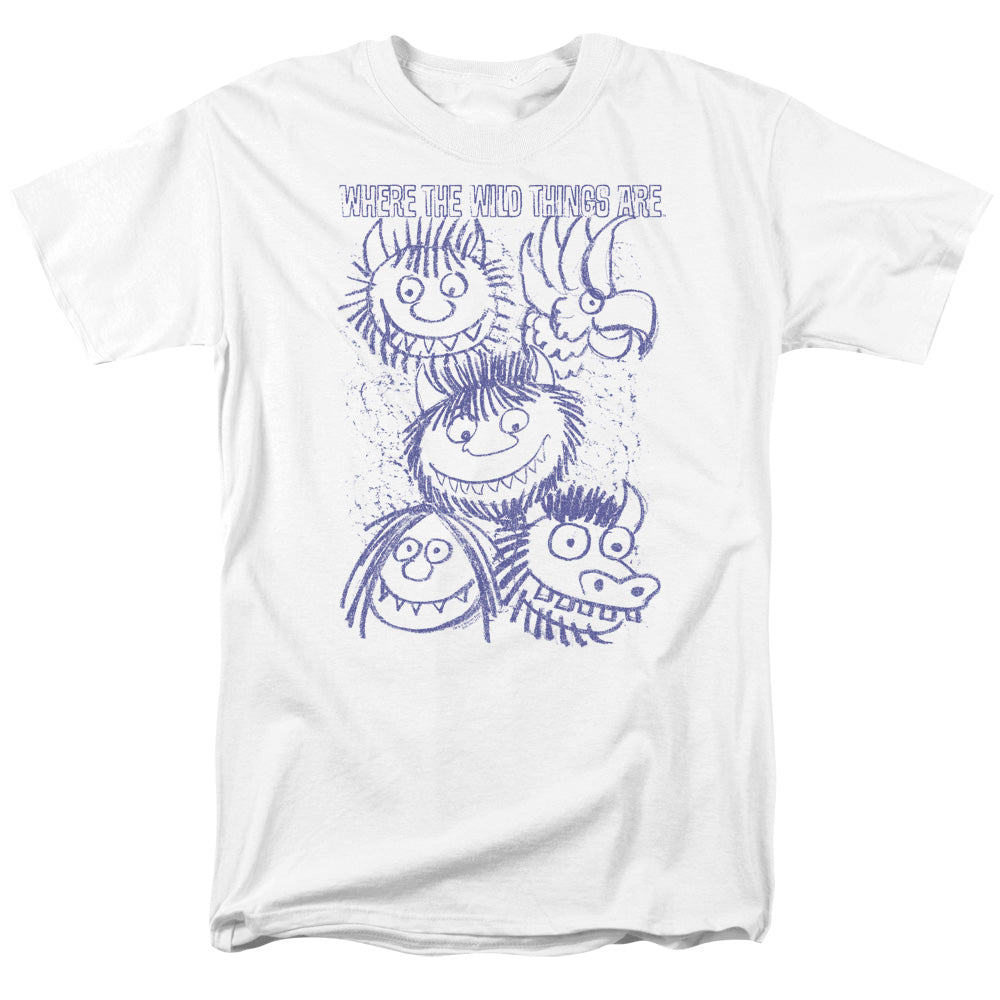 Where The Wild Things Are Wild Sketch Mens T Shirt White