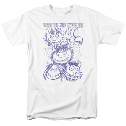 Where The Wild Things Are Wild Sketch Mens T Shirt White Officially Licensed