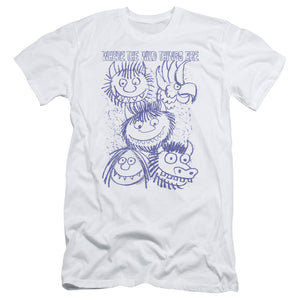Where The Wild Things Are Wild Sketch Slim Fit Mens T Shirt White