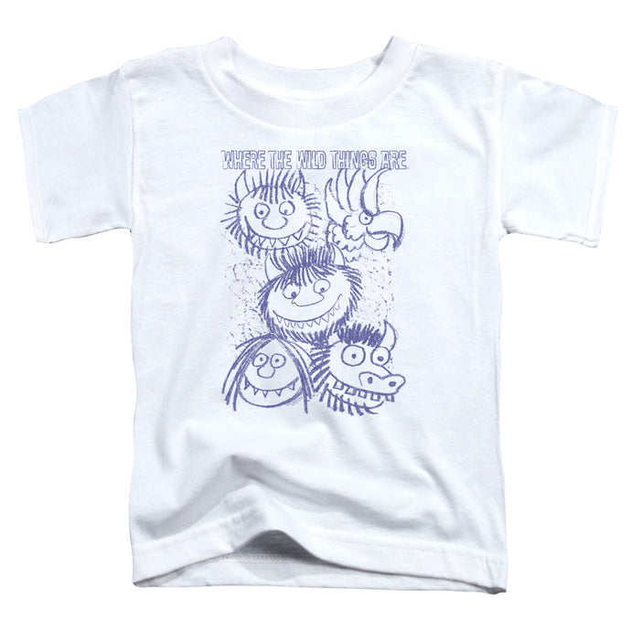 Where The Wild Things Are Wild Sketch Toddler Kids Youth T Shirt White