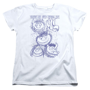 Where The Wild Things Are Wild Sketch Womens T Shirt White