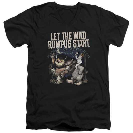 Where The Wild Things Are Wild Rumpus Mens Slim Fit V-Neck T Shirt Black