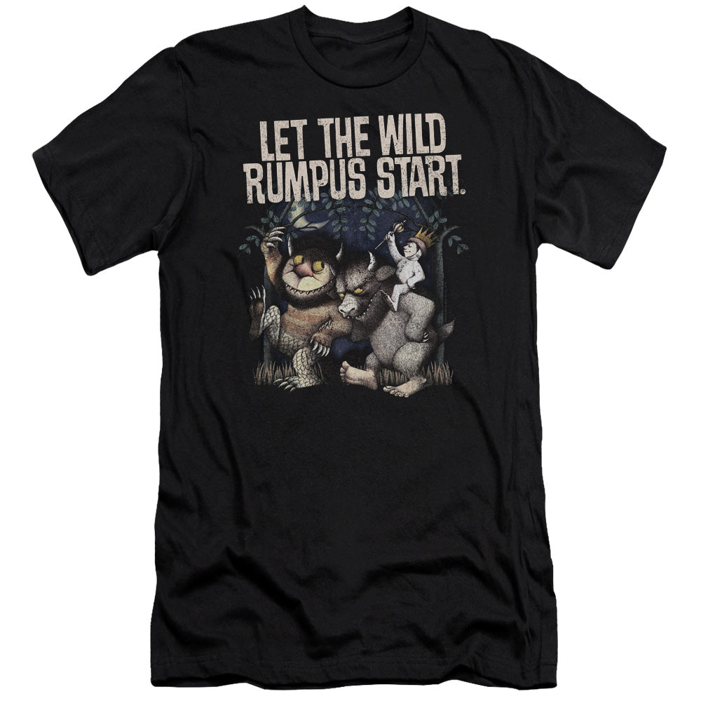 Where The Wild Things Are Wild Rumpus Premium Bella Canvas Slim Fit Mens T Shirt Black