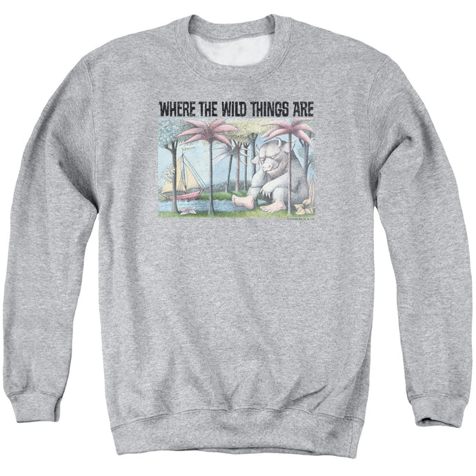 Where The Wild Things Are Cover Art Mens Crewneck Sweatshirt Athletic Heather
