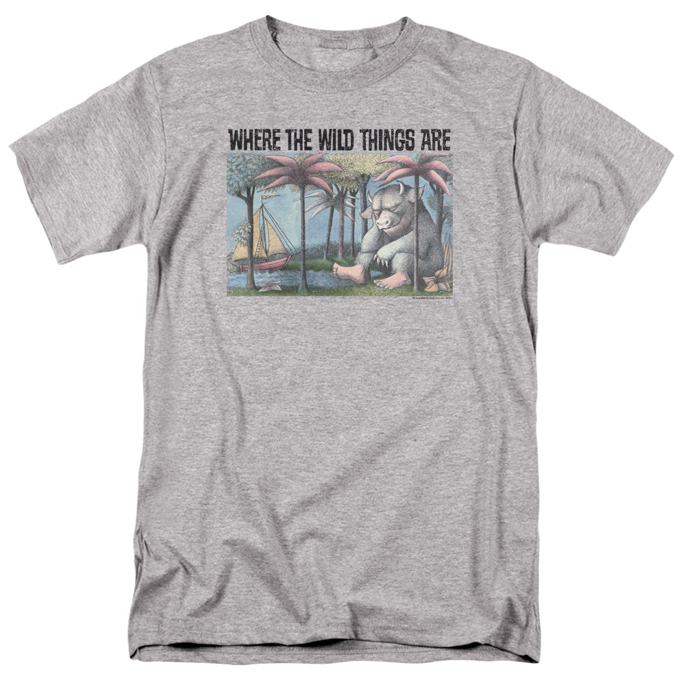 Where The Wild Things Are Cover Art Mens T Shirt Athletic Heather Officially Licensed