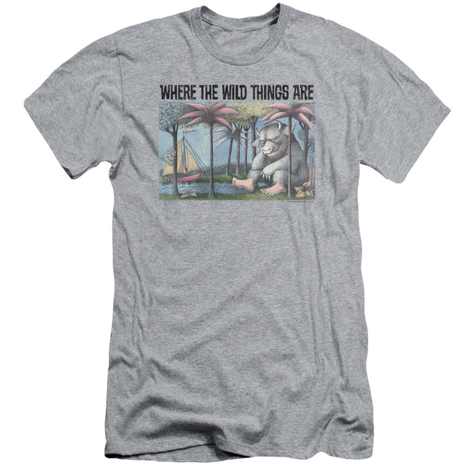 Where The Wild Things Are Cover Art Slim Fit Mens T Shirt Athletic Heather