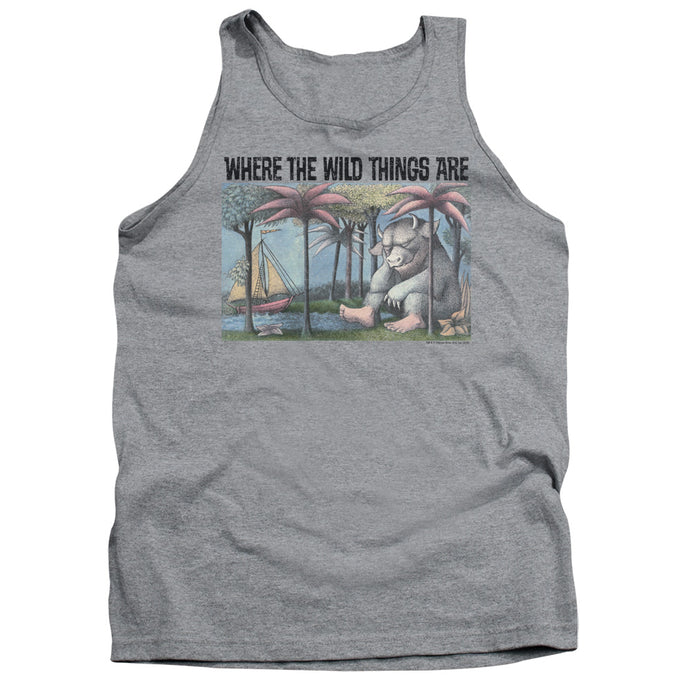 Where The Wild Things Are Cover Art Mens Tank Top Shirt Athletic Heather