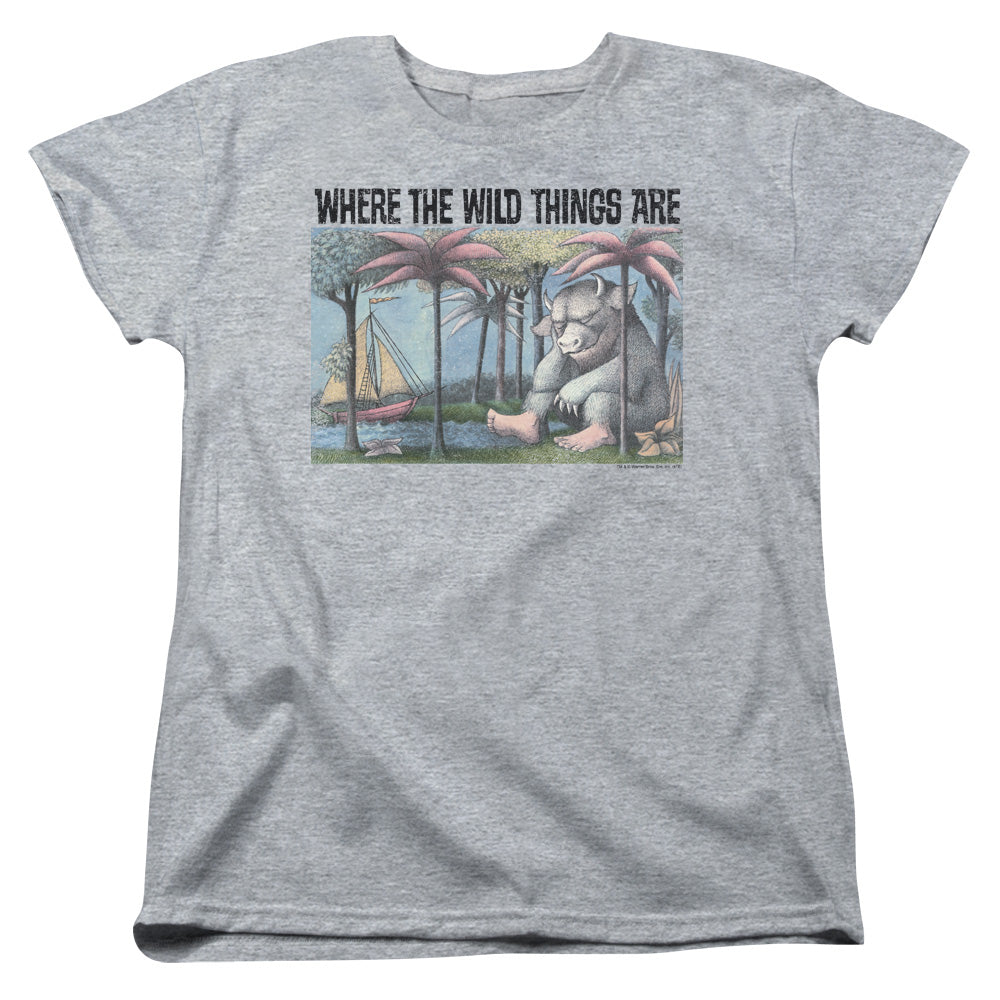 Where The Wild Things Are Cover Art Womens T Shirt Athletic Heather