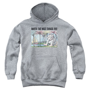 Where The Wild Things Are Cover Art Kids Youth Hoodie Athletic Heather
