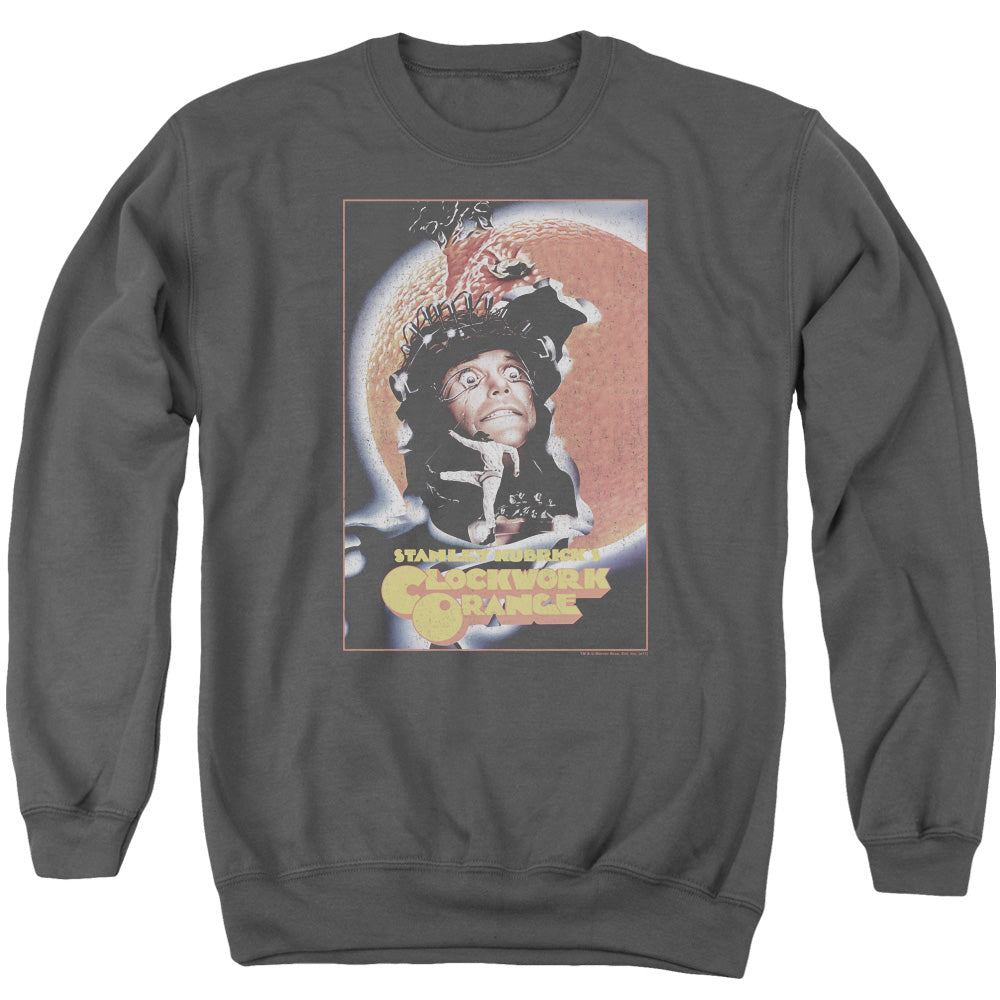 A Clockwork Orange Distressed Poster Mens Crewneck Sweatshirt Charcoal