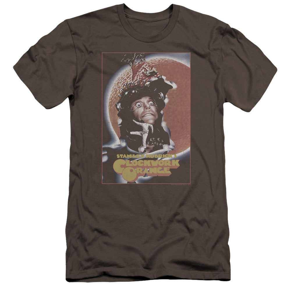 A Clockwork Orange Distressed Poster Premium Bella Canvas Slim Fit Mens T Shirt Charcoal