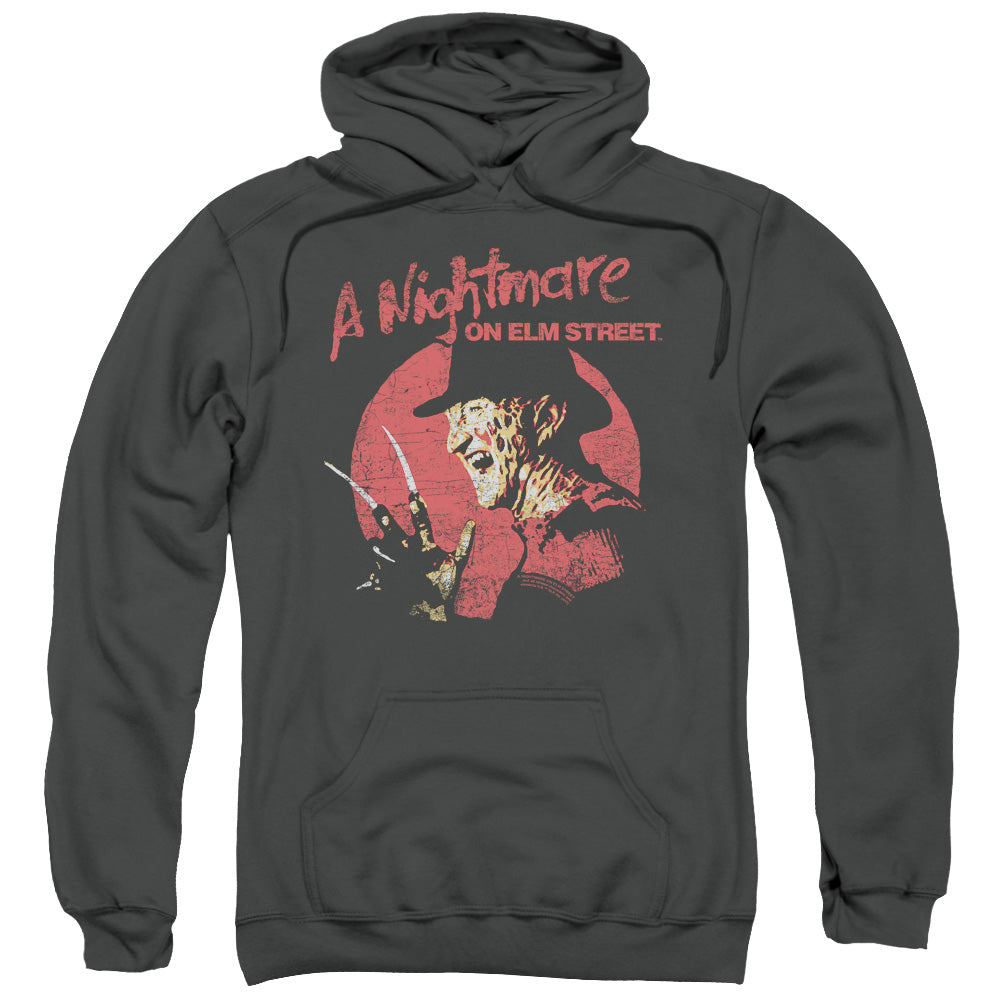 Nightmare On Elm Street Freddy Circle Mens Hoodie Charcoal