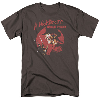 Nightmare On Elm Street Freddy Circle Mens T Shirt Charcoal