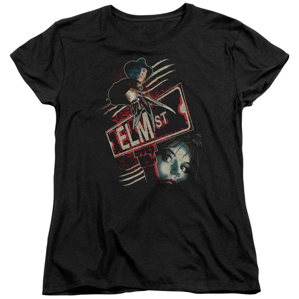 Nightmare On Elm Street Elm St Womens T Shirt Black