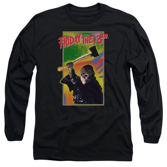 Friday The 13th Retro Game Mens Long Sleeve Shirt Black
