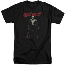 Load image into Gallery viewer, Friday The 13Th Chchch Ahahah Mens Tall T Shirt Black