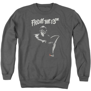 Friday The 13th Ax Mens Crewneck Sweatshirt Charcoal