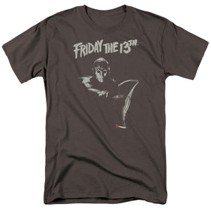 Friday The 13th Ax Mens T Shirt Charcoal