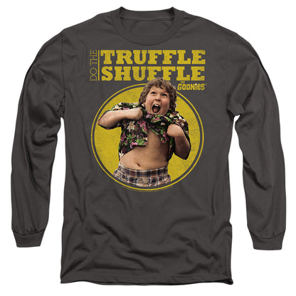 The Goonies Chunk Truffle Shuffle Mens Long Sleeve Shirt Charcoal