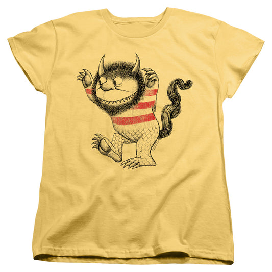 Where The Wild Things Are Line Art Womens T Shirt Banana