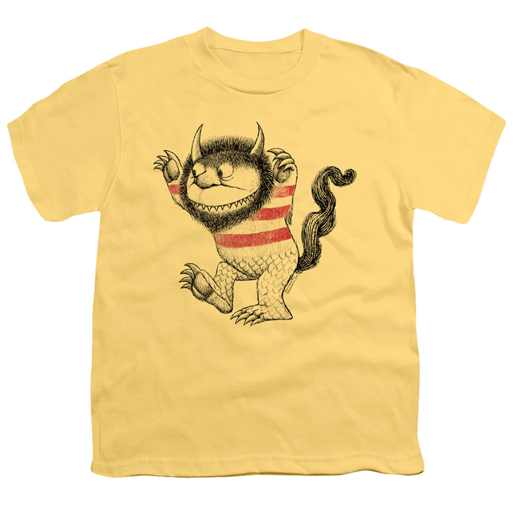 Where The Wild Things Are Line Art Kids Youth T Shirt Banana