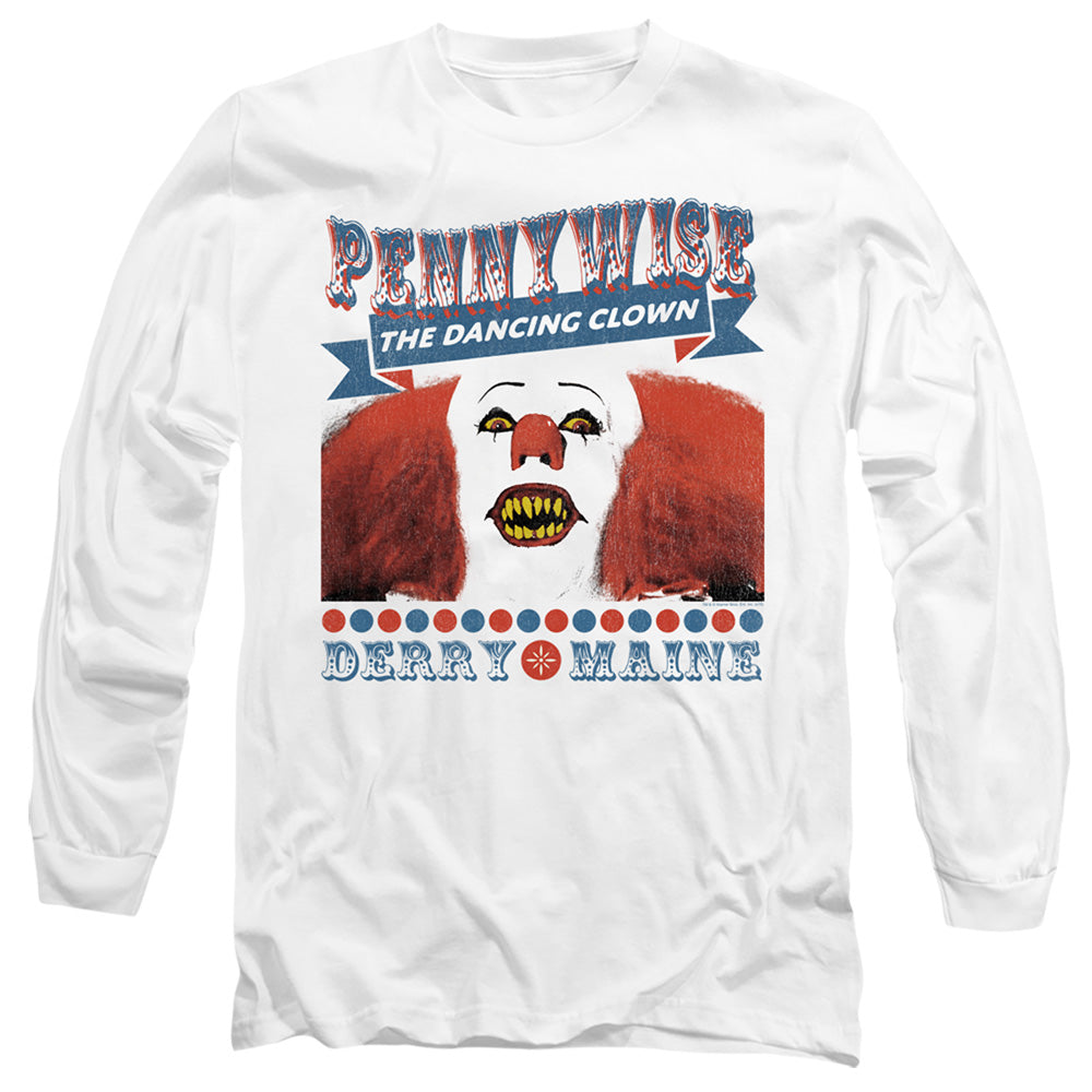 IT 1990 The Dancing Clown Mens Long Sleeve Shirt White