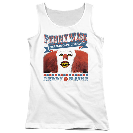 IT 1990 The Dancing Clown Womens Tank Top Shirt White