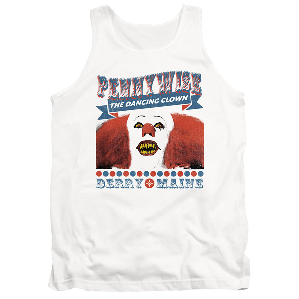 IT 1990 The Dancing Clown Mens Tank Top Shirt White