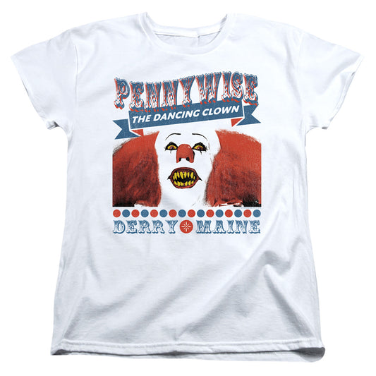 IT 1990 The Dancing Clown Womens T Shirt White