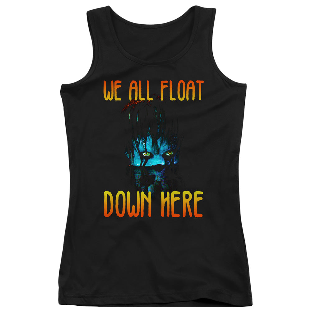 IT We All Float Down Here Womens Tank Top Shirt Black