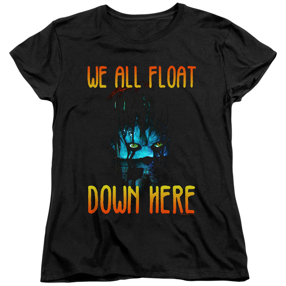 IT We All Float Down Here Womens T Shirt Black