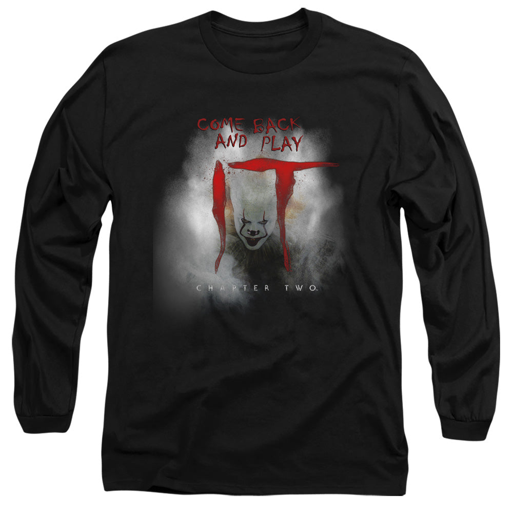 IT 2 Come Back And Play Mens Long Sleeve Shirt Black
