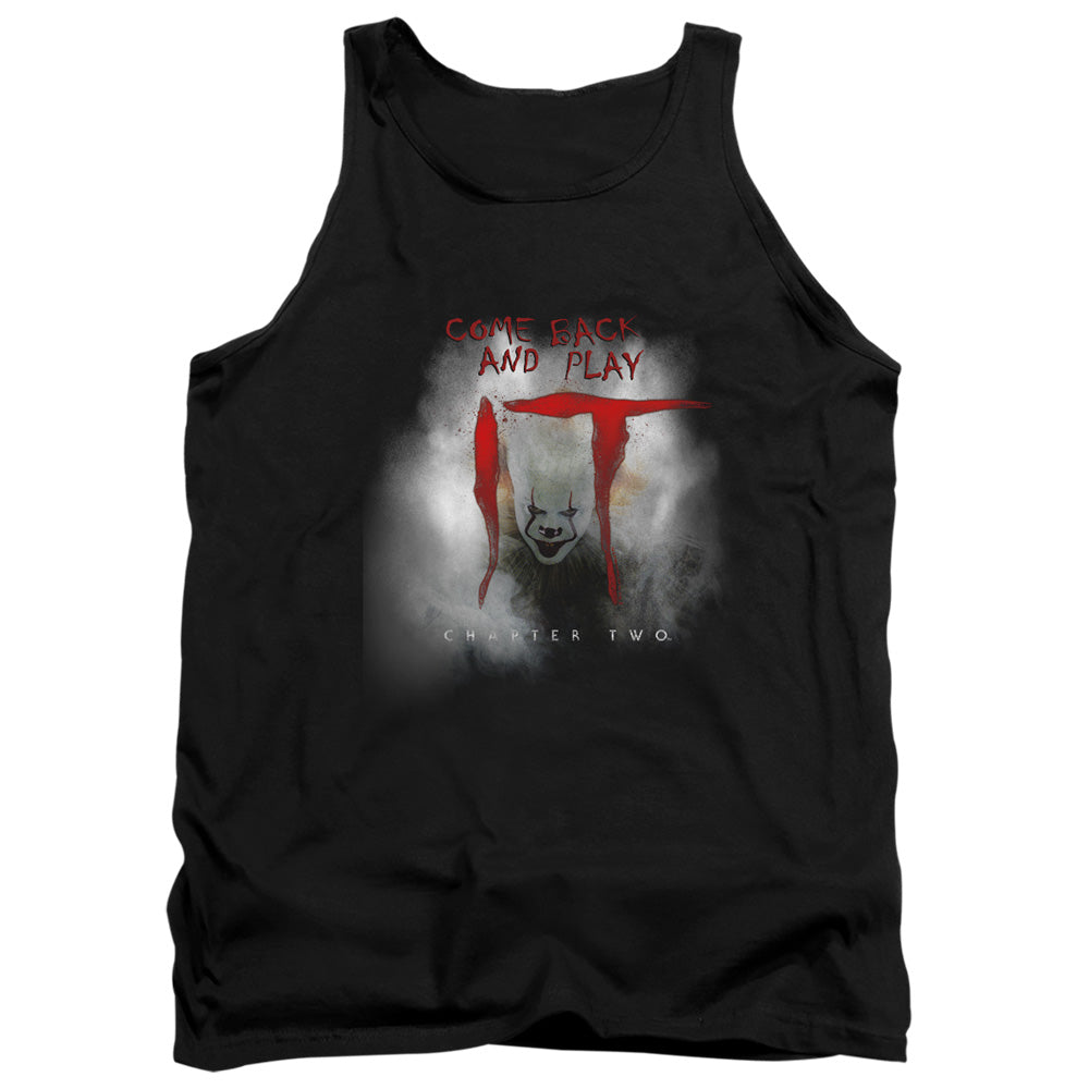 IT 2 Come Back And Play Mens Tank Top Shirt Black