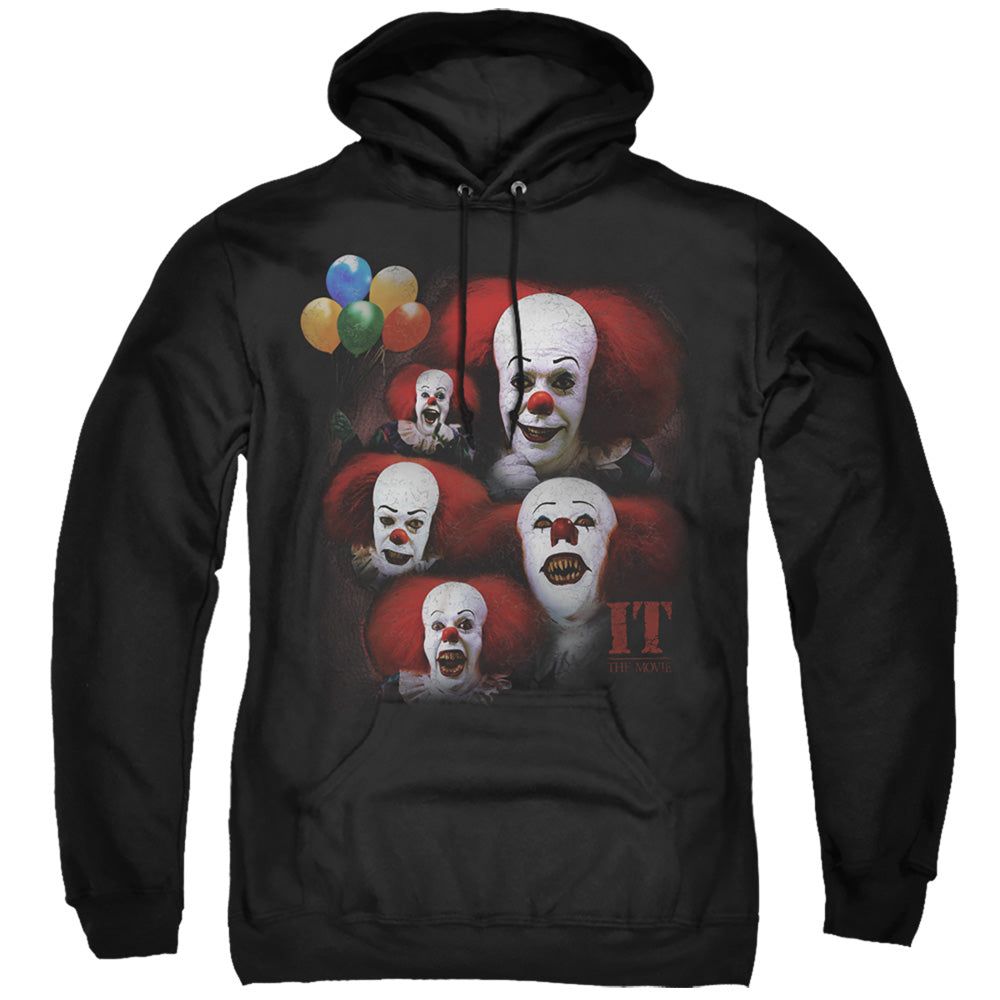 IT 1990 Many Faces Of Pennywise Mens Hoodie Black
