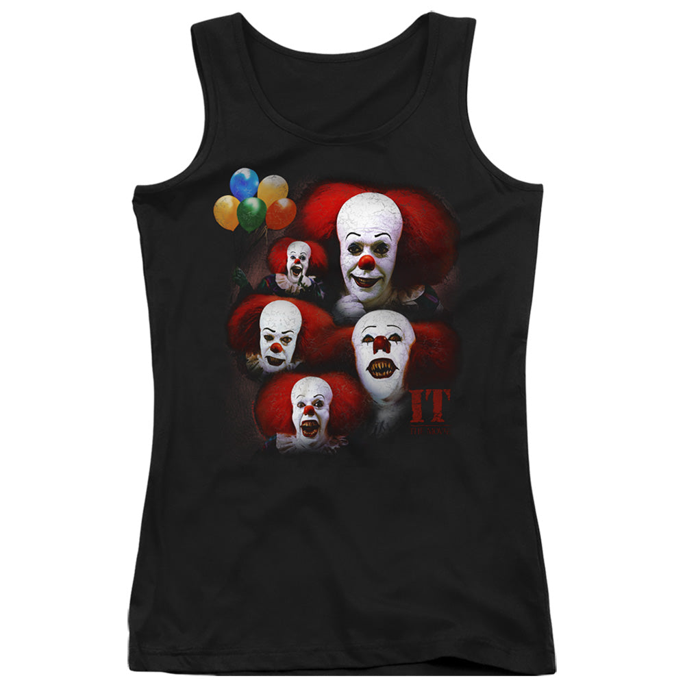 IT 1990 Many Faces Of Pennywise Womens Tank Top Shirt Black