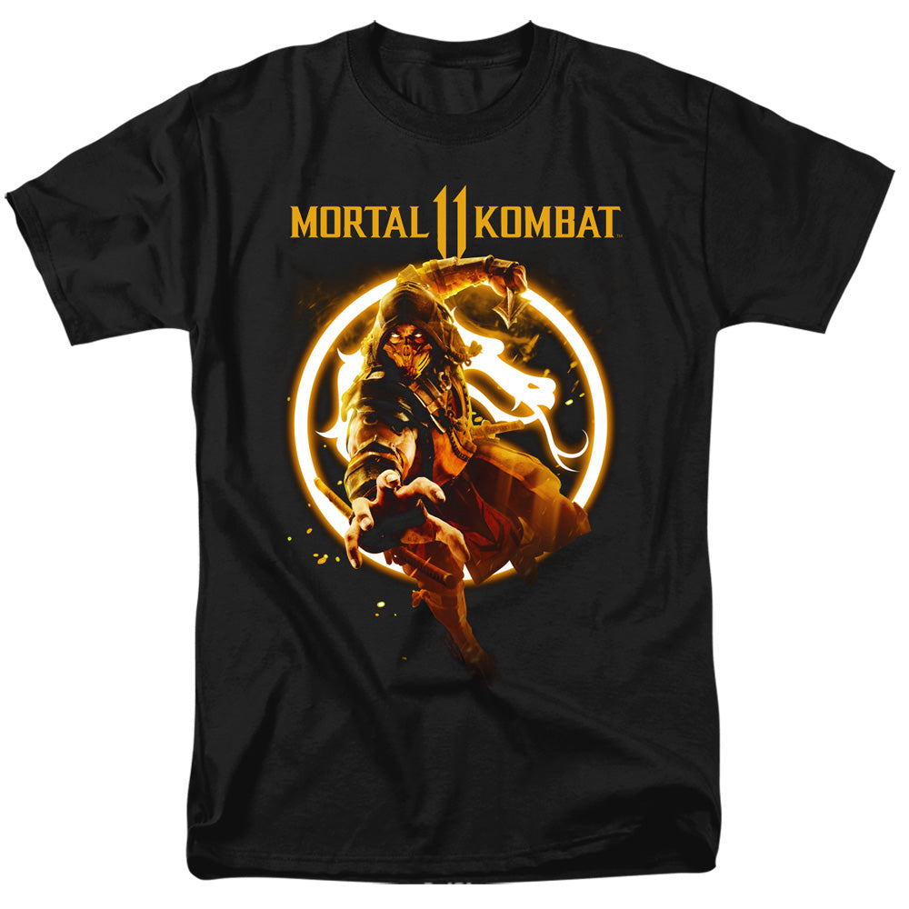 Mortal Kombat Xi Scorpion Flames Mens T Shirt Black