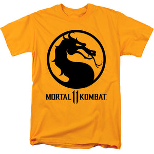 Mortal Kombat Xi Dragon Logo Mens T Shirt Gold