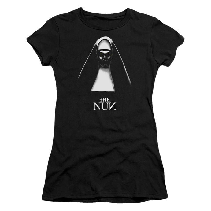 The Nun The Nun Junior Sheer Cap Sleeve Womens T Shirt Black