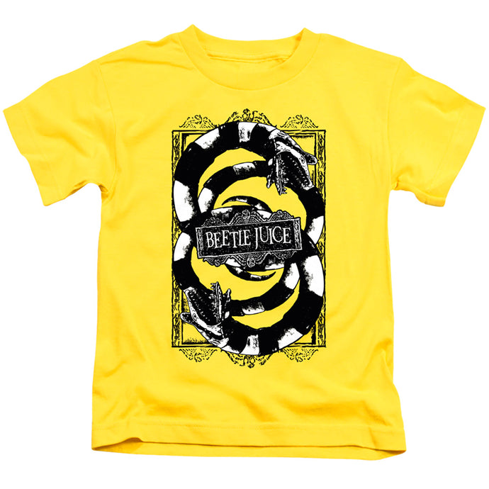 Beetlejuice We Got Worms Juvenile Kids Youth T Shirt Yellow